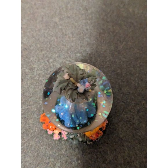 Disney Cinderella on Swing Under a Tree Mini Small Snow Globe dog nice 3.25" - Picture 7 of 8